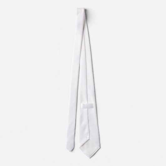 Cravate Blanc Classique Simple Et Simple Couleur Solide (Dos)
