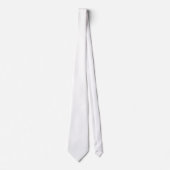 Cravate Blanc Classique Simple Et Simple Couleur Solide (Devant)
