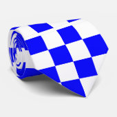 Cravate Blanc et bleu (Roulé)