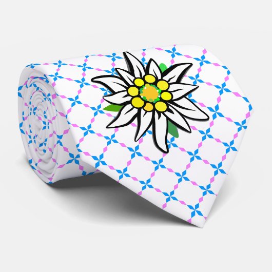 Cravate Blanc et bleu blanc (Roulé)