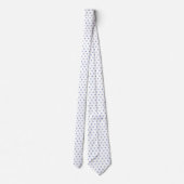Cravate Blanc Et Petite Étoile Bleue De David Mariage (Dos)