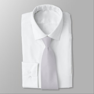 Cravate Blanc Fantôme Gris Moderne Couleur Unie