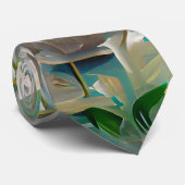 Cravate blanc Lotus (Roulé)