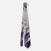 Cravate Blanc plumeux et violet (Dos)