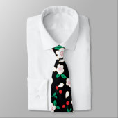 Cravate Blanc Sakura Japonais Floral Kimono (Attaché)