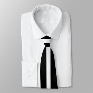 Cravate Blanc simple sur bande noire
