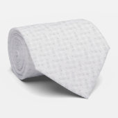 Cravate Blanc solide texturé. (Roulé)