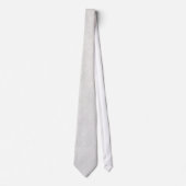 Cravate Blanc sur motif floral blanc (Devant)