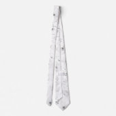 Cravate Blanc sur White Garden Peony Mariage (Dos)