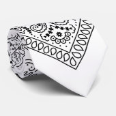 Cravate blanche 2 de Bandana (Roulé)