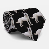 Cravate blanche 2 de bergers allemands (Roulé)