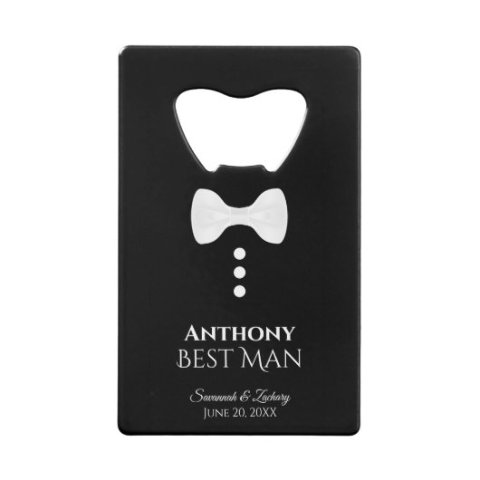 Cravate blanche amusante Tuxedo Best Man Mariage (Devant)