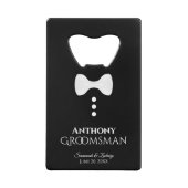 Cravate blanche amusante Tuxedo Groomsman Mariage (Devant)