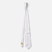Cravate Blanche Avec Bagues Mariages (Dos)