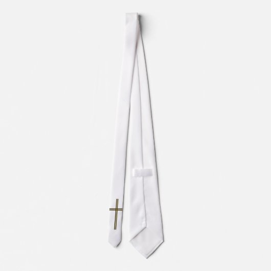 Cravate blanche avec la croix (Dos)