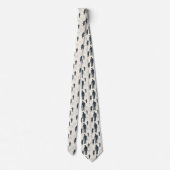 cravate blanche avec motif père et fils (Dos)
