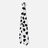 Cravate blanche Coeurs noirs (Dos)