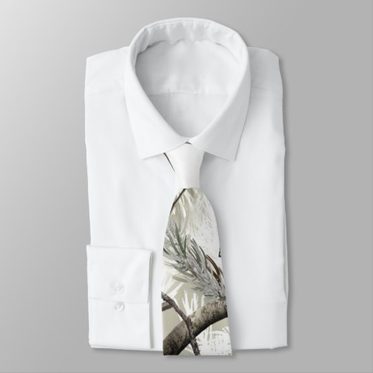 Cravate blanche de Camo d'arbre (Attaché)