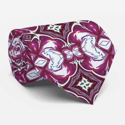 Cravate blanche de conception de fractale de (Roulé)