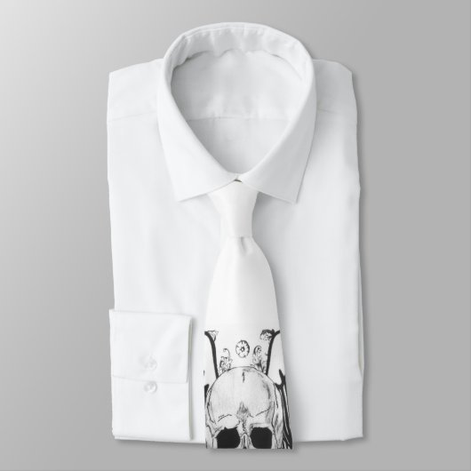 Cravate blanche de crâne urbain du MIXED MARTIAL (Attaché)