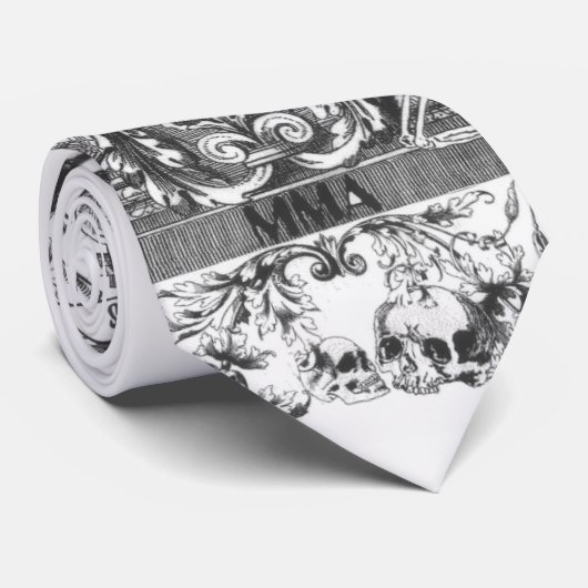 Cravate blanche de crâne urbain du MIXED MARTIAL (Roulé)