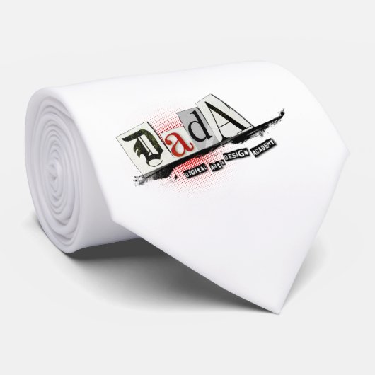 Cravate blanche de DADA (Roulé)