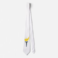 Cravate blanche de logo de partie libertaire