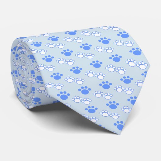 Cravate blanche et bleue claire (Roulé)