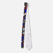 Cravate blanche et bleue rouge de pois--bon pour (Dos)