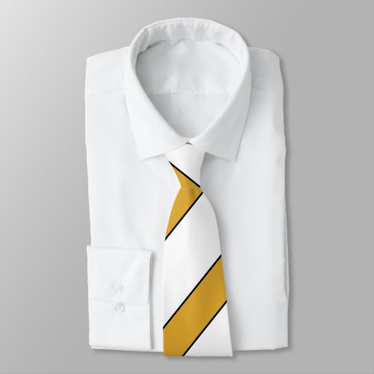 Cravate blanche et jaune (Attaché)