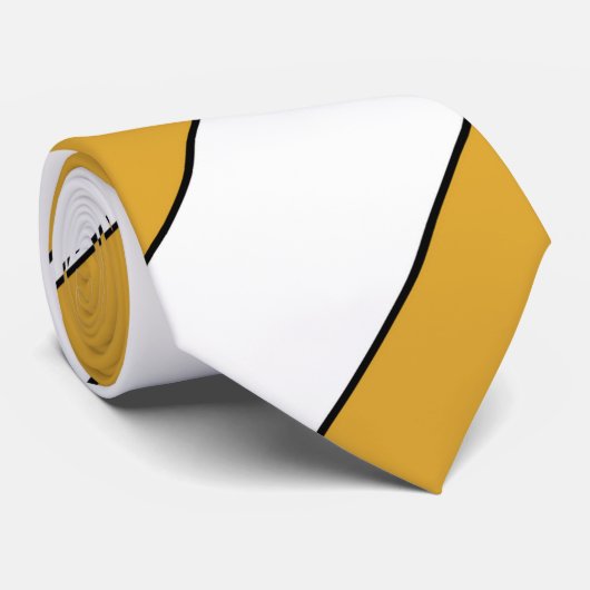 Cravate blanche et jaune (Roulé)