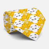 Cravate blanche et jaune (Roulé)