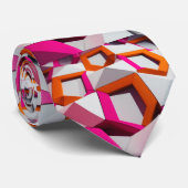Cravate blanche et rose (Roulé)