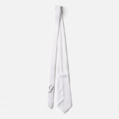 Cravate blanche monogramme (Dos)