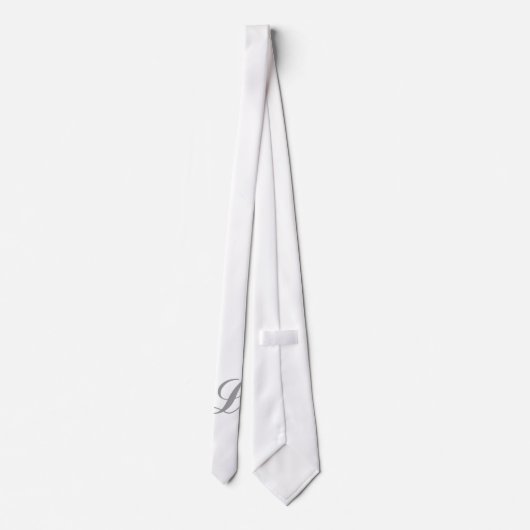 Cravate blanche monogramme (Dos)