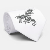 Cravate blanche Silver Dragon (Roulé)