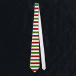 Cravate blanche verte rouge de rayures<br><div class="desc">Cravate rouge,  blanche et verte de rayures</div>