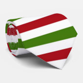 Cravate blanche verte rouge de rayures (Roulé)