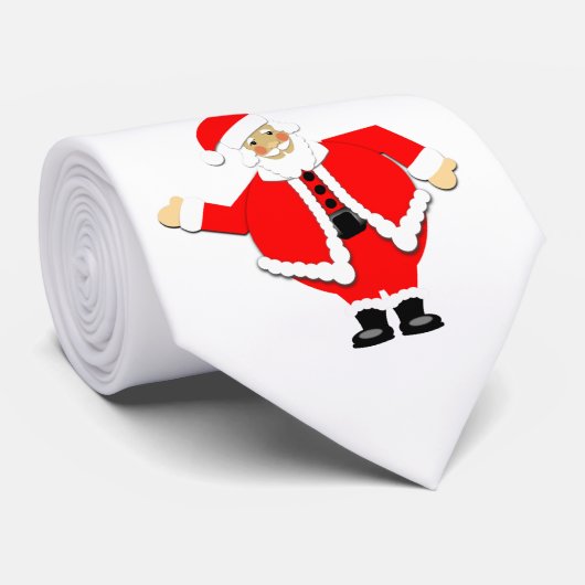 Cravate blanche W/Père Noël (Roulé)