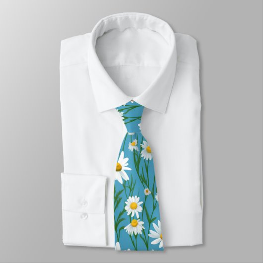 Cravate Blancs D'Été Sur Aqua (Attaché)