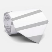 Cravate Blancs gris intégral (Roulé)