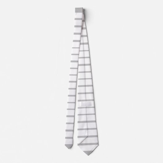 Cravate Blancs gris intégral (Dos)