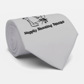 Cravate Blancs heureusement de tir (Roulé)