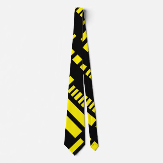 Cravate Blancs noirs 01 B Jaune BG (Devant)