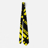 Cravate Blancs noirs 01 B Jaune BG (Dos)