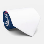 Cravate Blancs rouges et bleus, bloc de couleurs (Roulé)