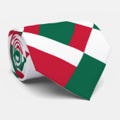 Cravate Blancs rouges et verts (Roulé)