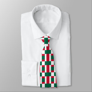 Cravate Blancs rouges et verts