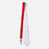 Cravate Blancs rouges et verts avec Snowman sur (Dos)