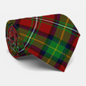 Cravate Blason de Clan Boyd sur tartan (Roulé)
